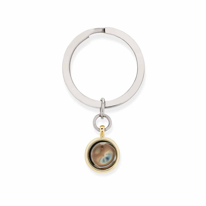 Personalized Circle Photo Keychain - Custom Gift Idea - Wearing Felicity Personalized-Circle-Photo-Keychain-Large-Gold