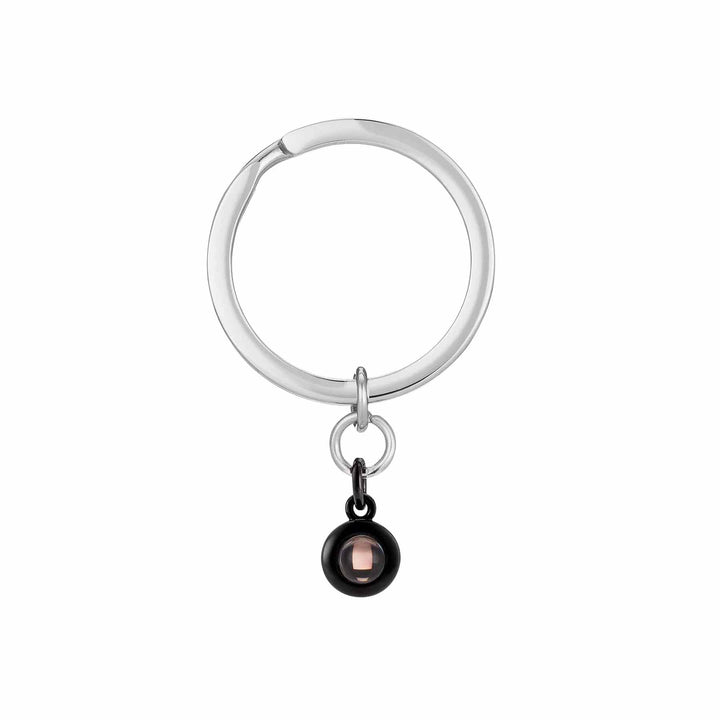 Personalized Circle Photo Keychain - Custom Gift Idea - Wearing Felicity Personalized-Circle-Photo-Keychain-Small-Black