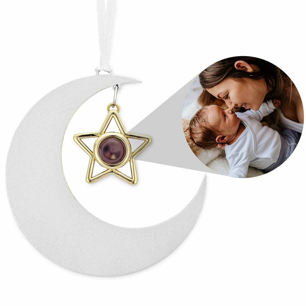 Custom Personalized Crescent Star Photo Ornament - Wearing Felicity Personalized-Crescent-Star-Photo-Ornament-01