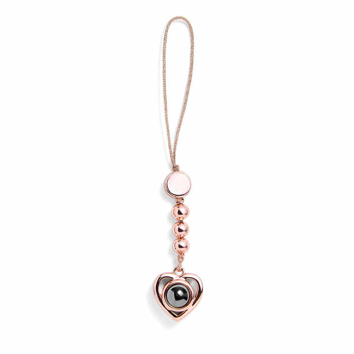 Personalized Heart Photo Phone Charm