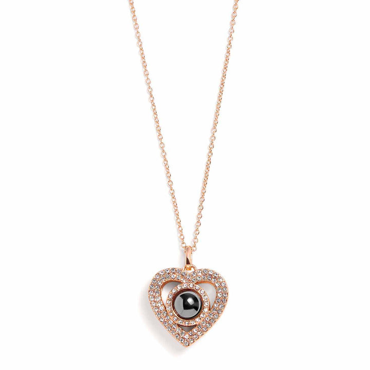 Personalized Pavé Heart Necklace - Timeless Elegance - Wearing Felicity Personalized-Pave-Heart-Necklace-Rose-Gold