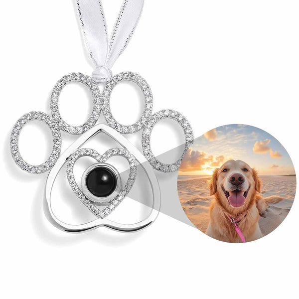 Personalized Pet Photo Ornament for Pet Lovers - Wearing Felicity Personalized-Paw-Photo-Ornament-01