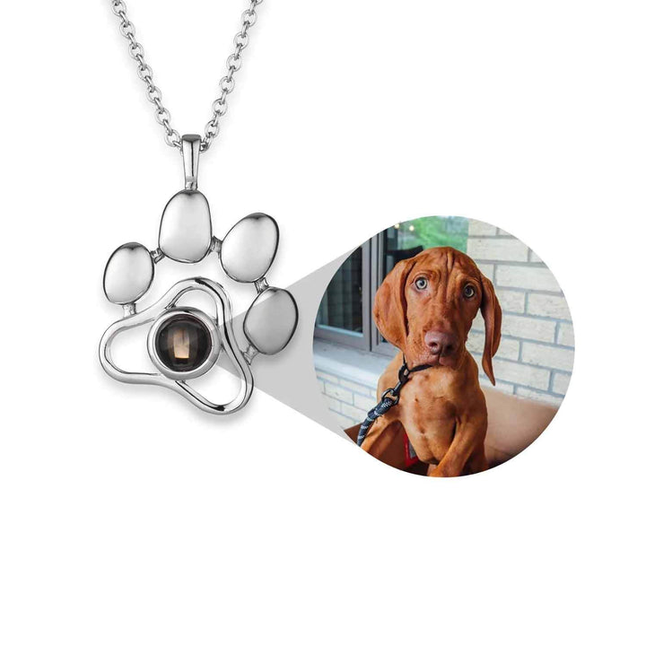 Custom Pet Photo Necklaces - Perfect Gifts - Wearing Felicity Personalized-Pet-Photo-Necklace-Silver