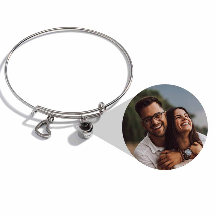 Customizable Photo Bangle with Heart Charm Gift - Wearing Felicity Personalized-Photo-Bangle-With-Heart-Charm-01_4d5eda36-c52d-4d16-9373-9d4872eedb62