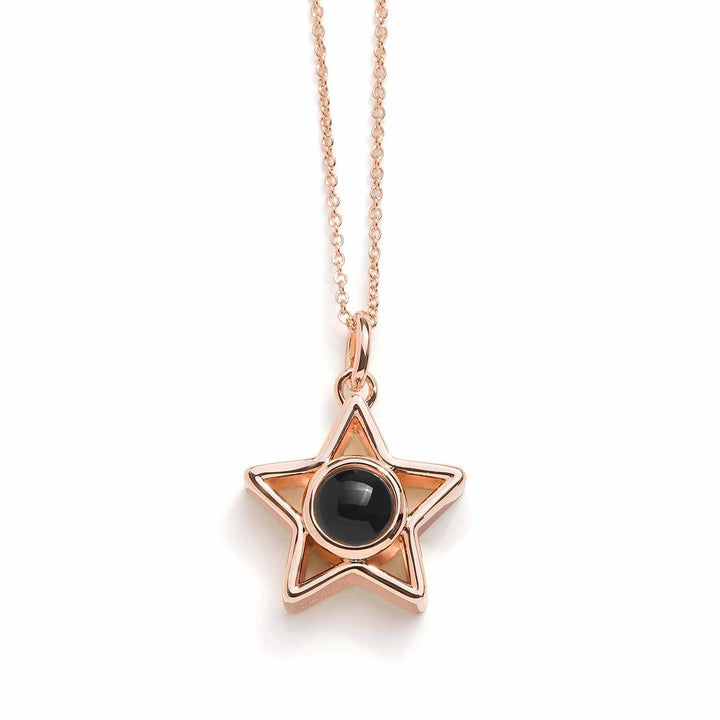 Unique Personalized Star Necklace for Special Moments - Wearing Felicity Personalized-Star-Necklace-Rose-Gold