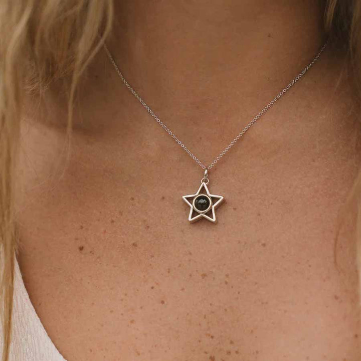 Unique Personalized Star Necklace for Special Moments - Wearing Felicity Personalized-Star-Necklace