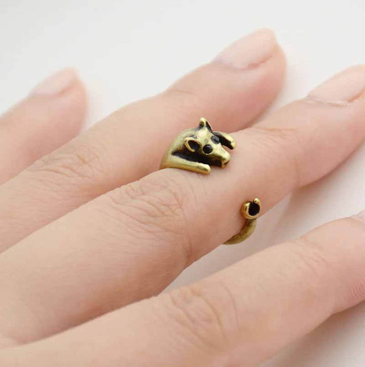 Buy Stylish Pig Wrap Rings for Animal Lovers - Wearing Felicity Pig-Wrap-Ring-Gold