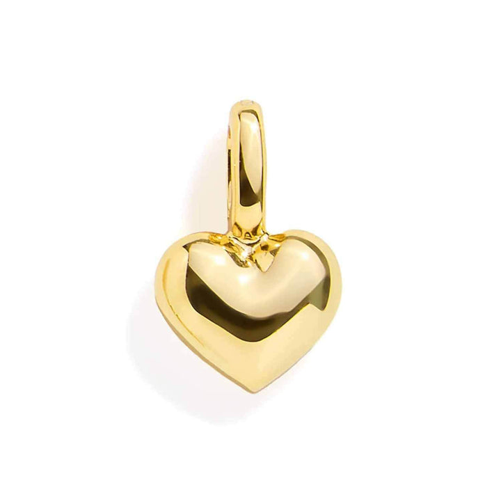 Puffy Heart Charm - Stylish Jewelry Accessory - Wearing Felicity Puffy-Heart-Charm-Gold