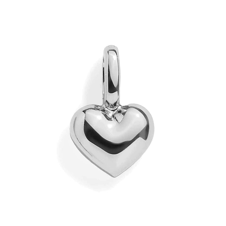 Puffy Heart Charm - Stylish Jewelry Accessory - Wearing Felicity Puffy-Heart-Charm-Silver