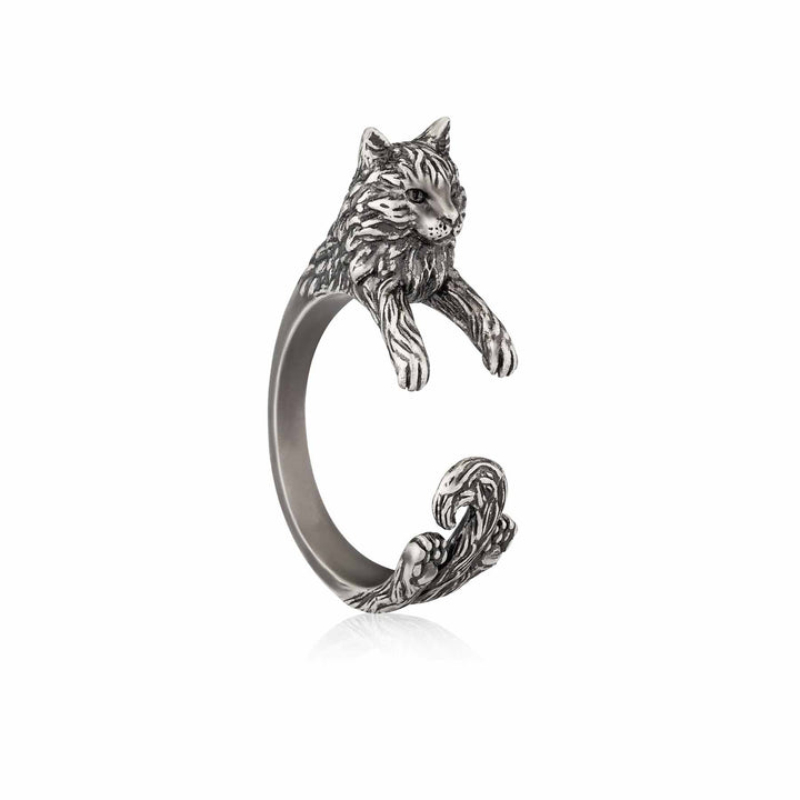 Stylish Ragdoll Wrap Ring for Cat Lovers - Wearing Felicity Ragdoll-Wrap-Ring-01