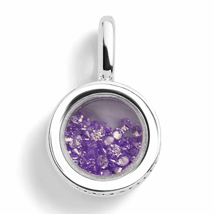 Shaky Birthstone Charm for Bracelets & Necklaces - Wearing Felicity Shaky-Birthstone-Charm-Amethyst