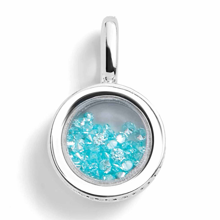 Shaky Birthstone Charm for Bracelets & Necklaces - Wearing Felicity Shaky-Birthstone-Charm-Aquamarine