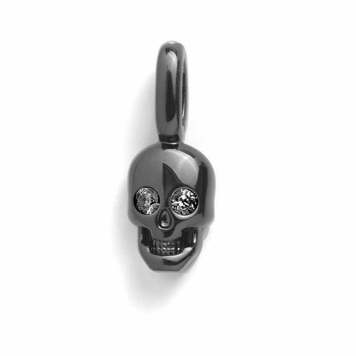 Stylish Skull Charm for Edgy Jewelry Lovers - Wearing Felicity Skull-Charm-Black