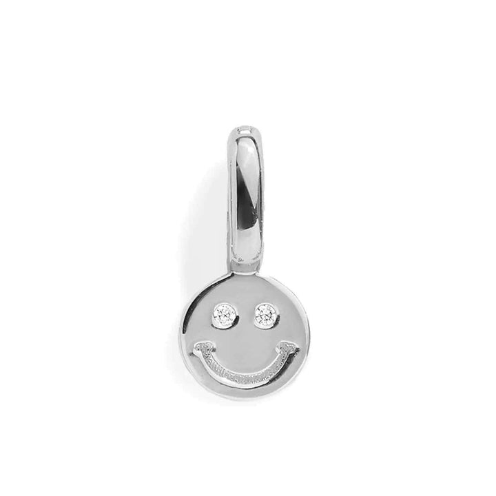 Buy Smiley Face Charm - Cheerful Jewelry Accessory - Wearing Felicity Smiley-Face-Charm-Silver