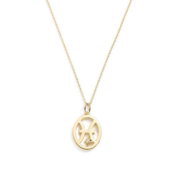 Elegant Zodiac Necklace - Personalized Jewelry - Wearing Felicity     
 Zodiac-Necklace-Gold-Aries