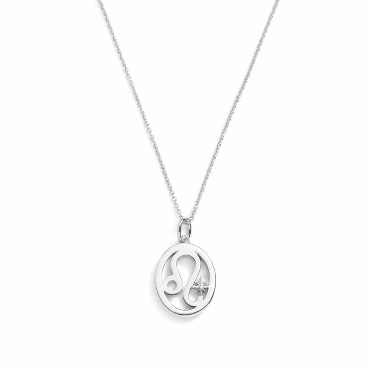 Elegant Zodiac Necklace - Personalized Jewelry - Wearing Felicity     
 Zodiac-Necklace-Silver-Leo